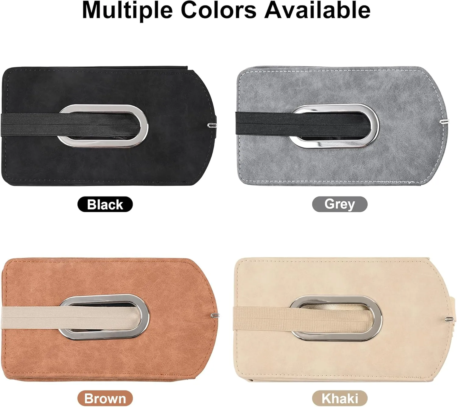 JEYODA Car Seat Organizer,Suede Leather Tissue Holder fit for Kleenex tissues, Car Seat Side Organizer for 120 Sheet Napkin, Drink, Phone, etc (Black)
