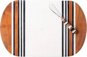 Juliska Stonewood Stripe Serving Board & Spreaders
