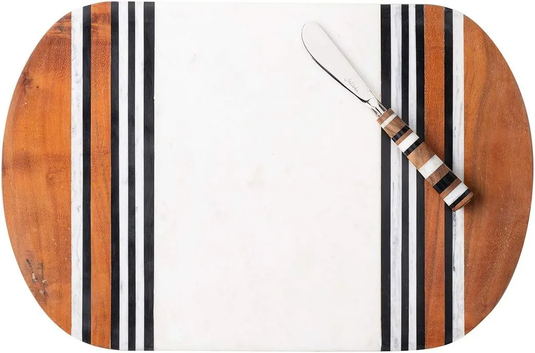 Juliska Stonewood Stripe Serving Board & Spreaders