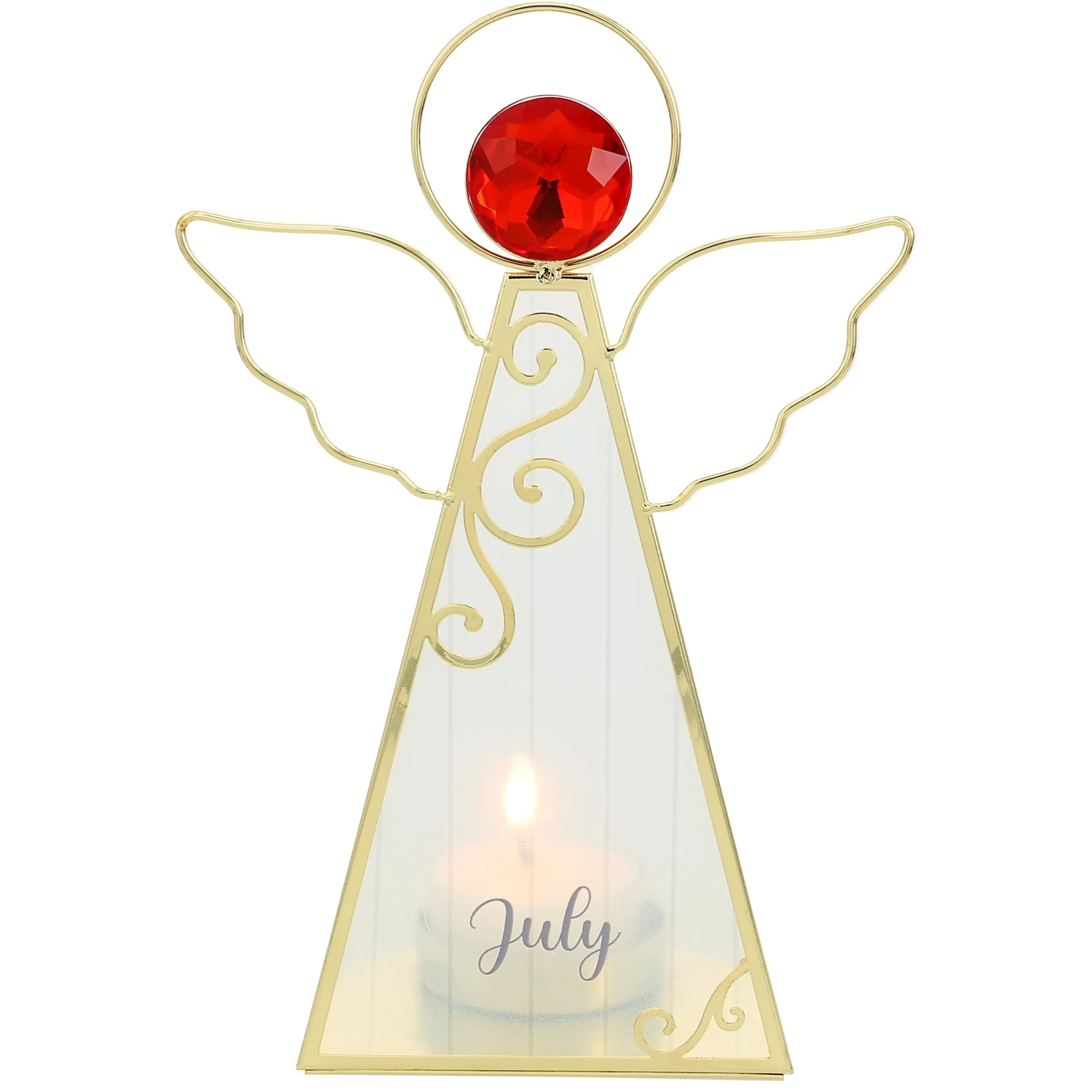 July 6.5" Monthly Angel Tea Light Holder