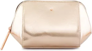 JUVITUS Rose Gold Metallic Cosmetic, Makeup, or Toiletry Bag Pouch for Travel and Organization - Made of Premium Vegan Leather