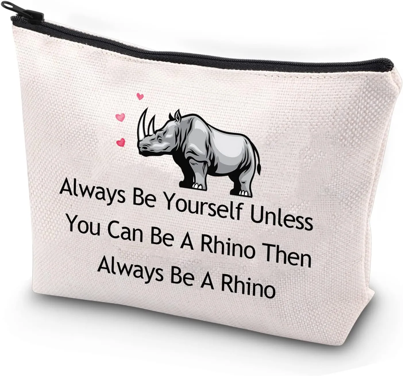 JYTAPP Rhinoceros Gifts Animal Rhino Makeup Bag Rhino Lover Gifts Rhino Travel Toiletry Bag Rhinoceros Lover Gifts