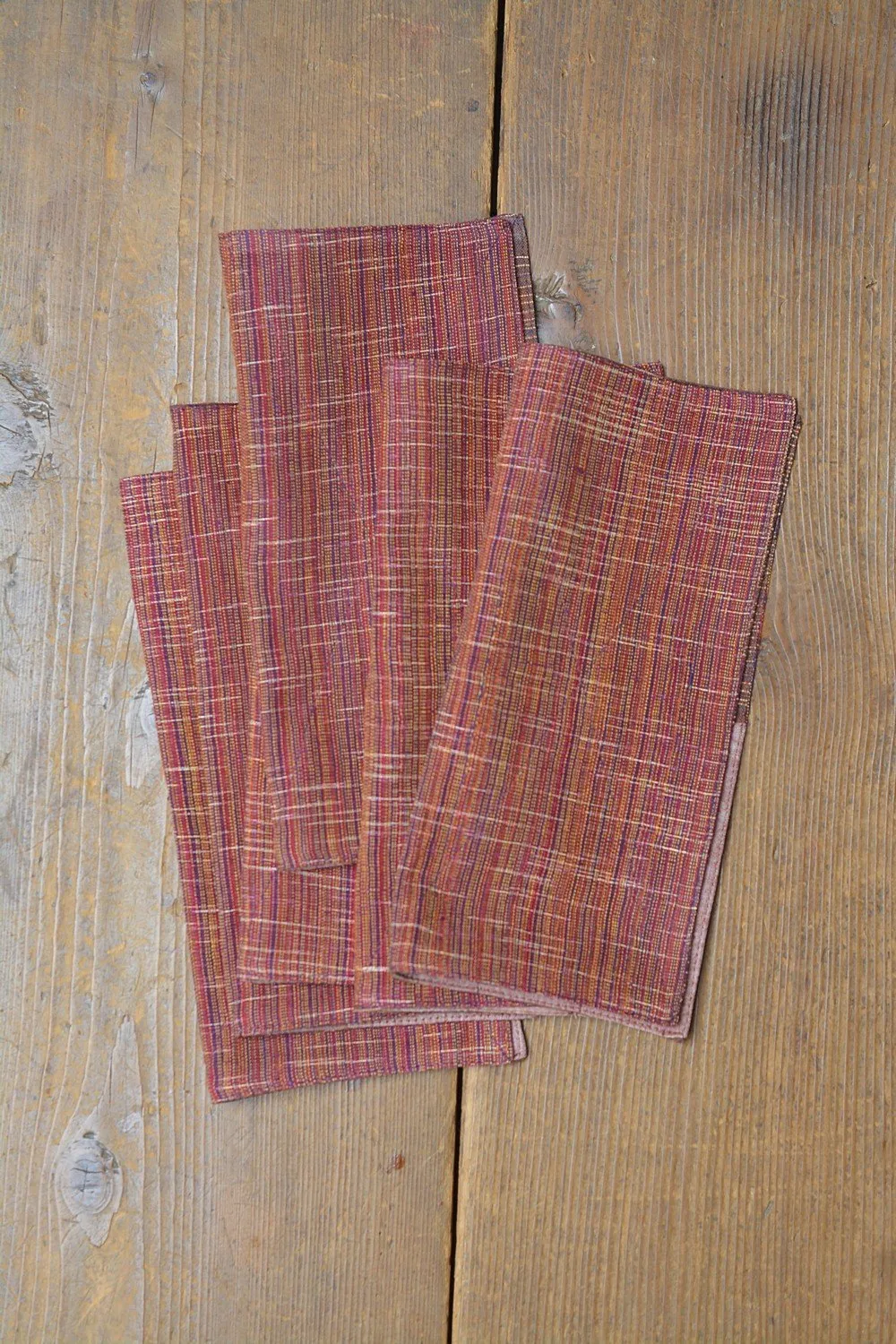 Khadi Cutlery Holder Set - Brown