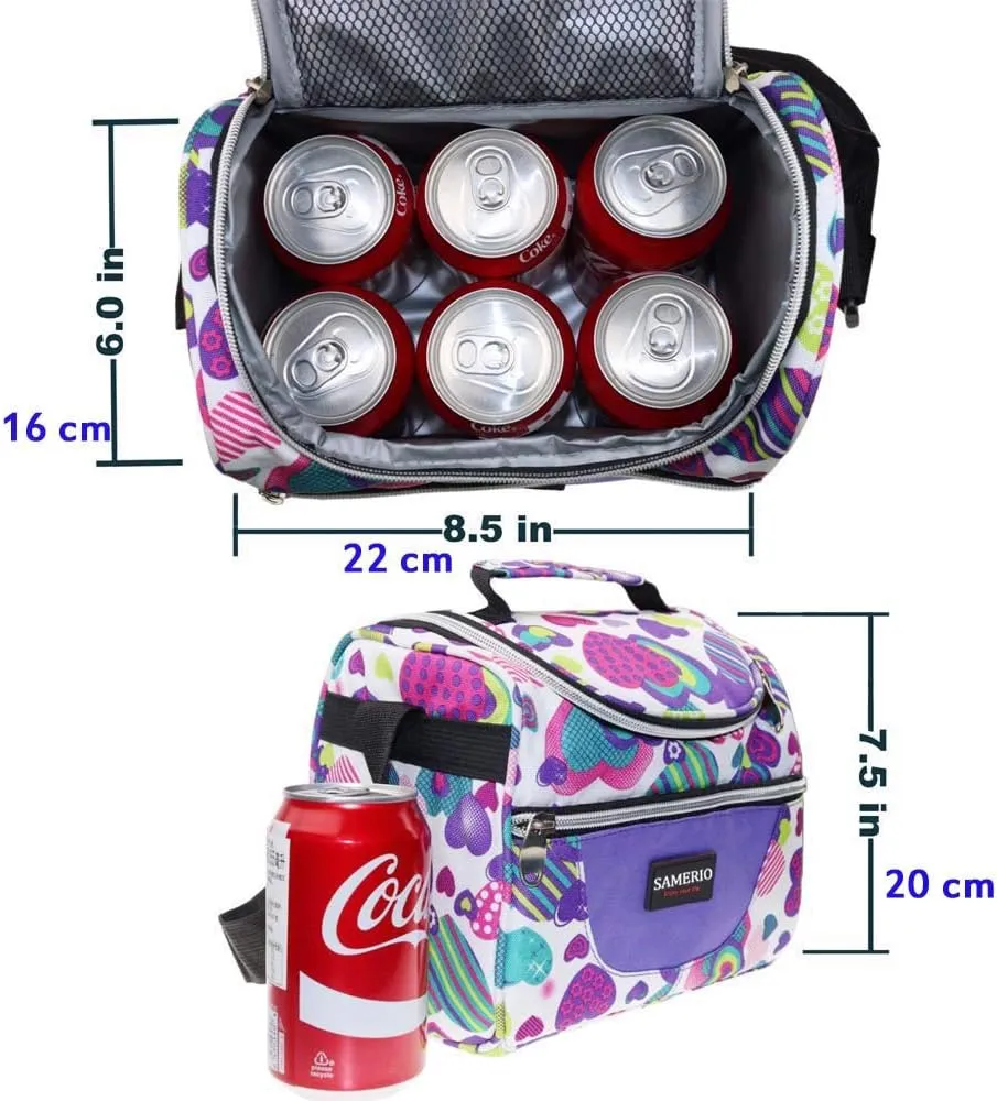 Kids Lunch Bag insulated Lunch Box Cooler Bento Bags for School Work/Girls Boys Children Student with Adjustable Strap