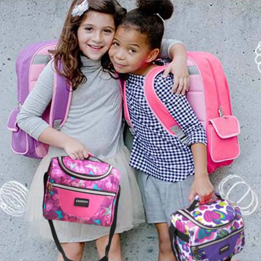Kids Lunch Bag insulated Lunch Box Cooler Bento Bags for School Work/Girls Boys Children Student with Adjustable Strap