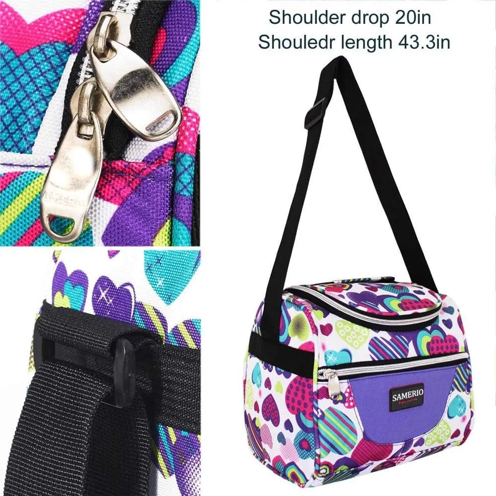Kids Lunch Bag insulated Lunch Box Cooler Bento Bags for School Work/Girls Boys Children Student with Adjustable Strap