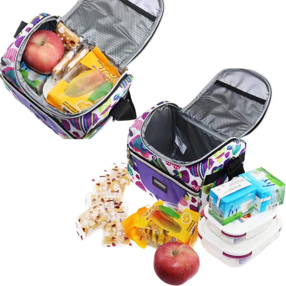 Kids Lunch Bag insulated Lunch Box Cooler Bento Bags for School Work/Girls Boys Children Student with Adjustable Strap