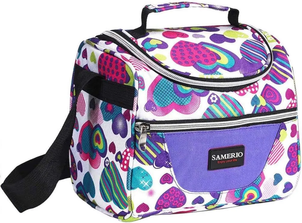 Kids Lunch Bag insulated Lunch Box Cooler Bento Bags for School Work/Girls Boys Children Student with Adjustable Strap