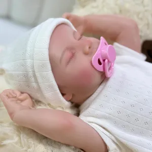 KINGWANT Reborn Baby Dolls, 18Inch Realistic Real Life Baby Dolls Girl Cute Soft Vinyl Newborn Baby Dolls Poseable Lifelike Reborn Baby Doll for Kids Age 3 