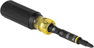 Klein Tools 32500HD KNECT Multi-Bit Screwdriver / Nut Driver, Impact Rated 11-in-1 Tool with Phillips, Slotted, Square and Torx Tips
