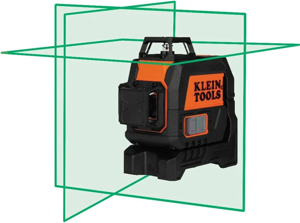 Klein Tools 93CPLG Compact Self-Leveling Laser Level, Bright Green 360-Degree Laser Planes, Rechargeable, Magnetic Mount