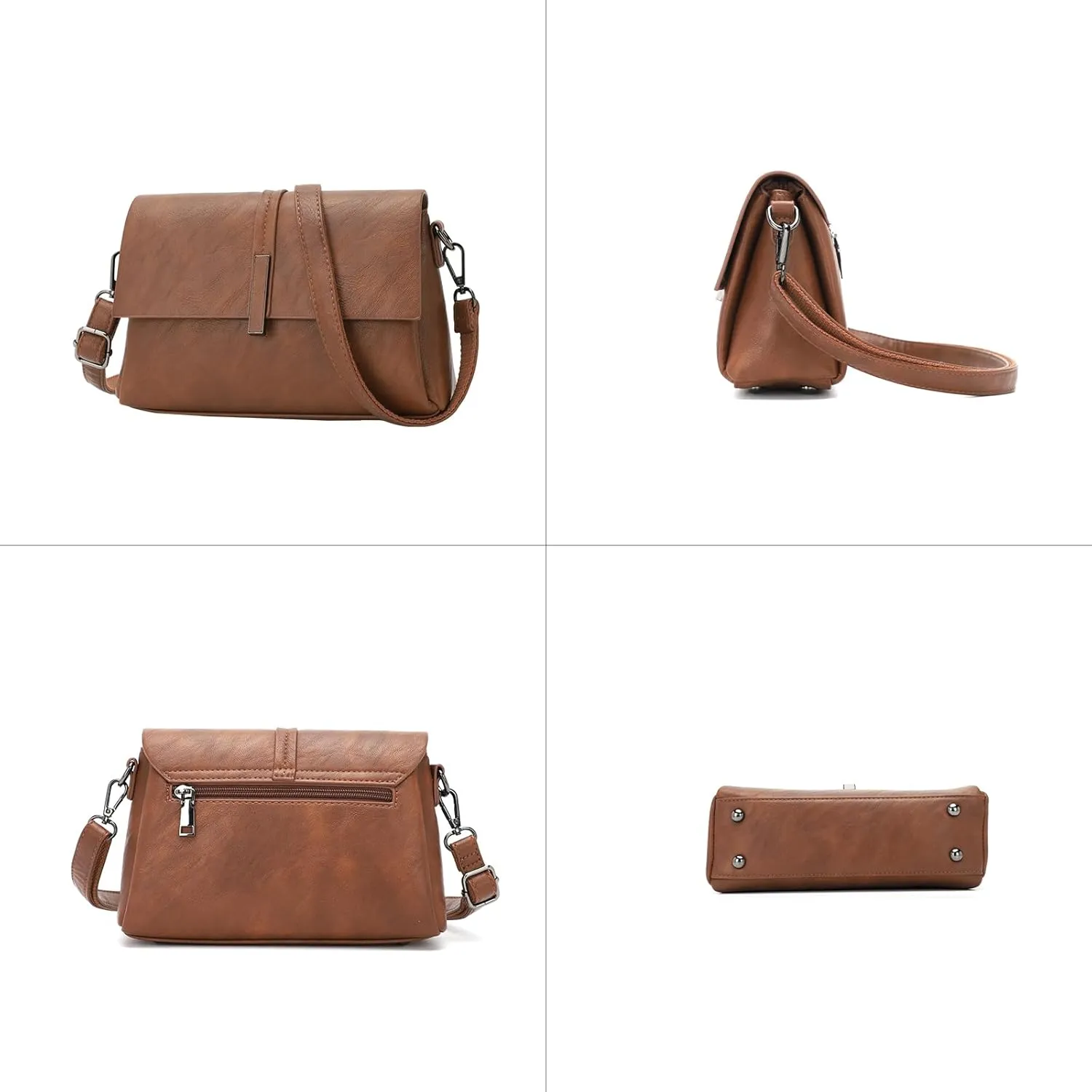 KouLi Buir Crossbody Bags for Women, PU Leather Purses Trendy Designer Handbags Evening Clutch Shoulder Bag