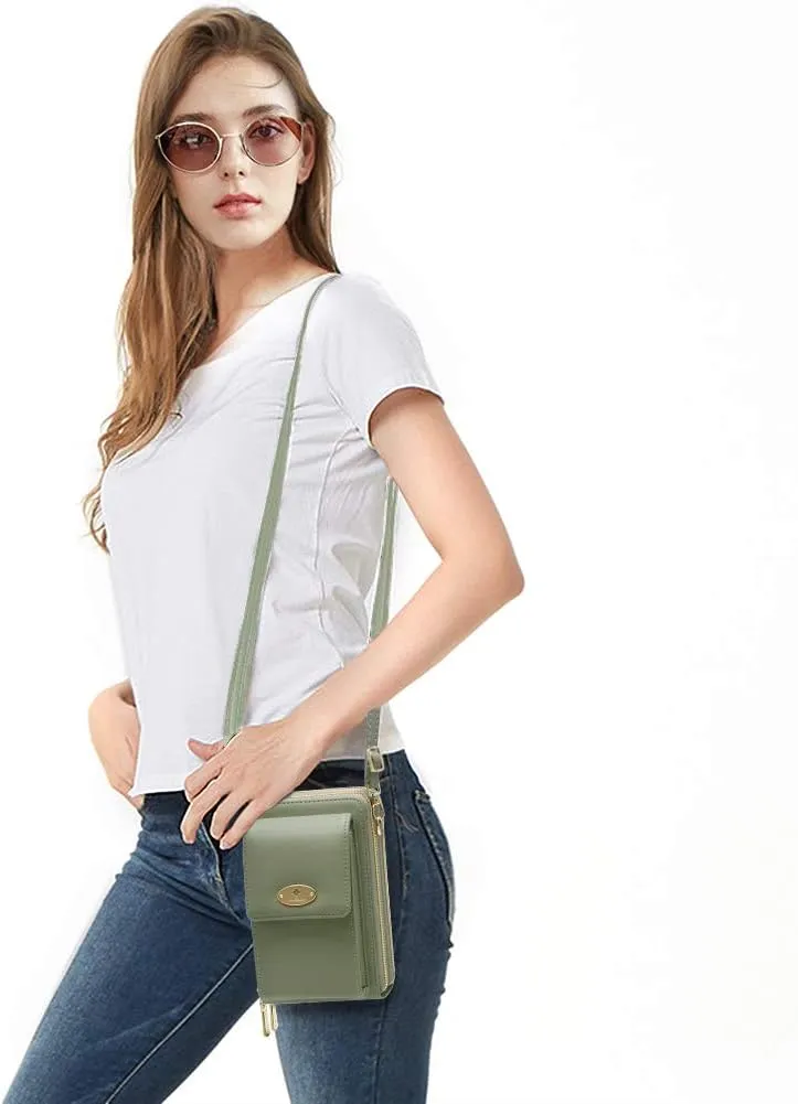 KUKOO Small Crossbody Bag Cell Phone Purse Wallet with Credit Card Slots for Women