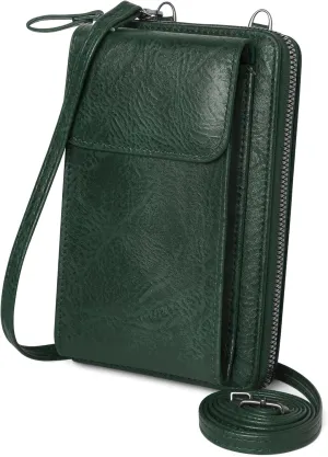 KUKOO Small Crossbody Bags for Women PU Leather Cell Phone Purse Wallet with Credit Card Slots