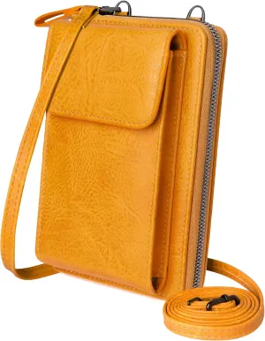KUKOO Small Crossbody Bags for Women PU Leather Cell Phone Purse Wallet with Credit Card Slots