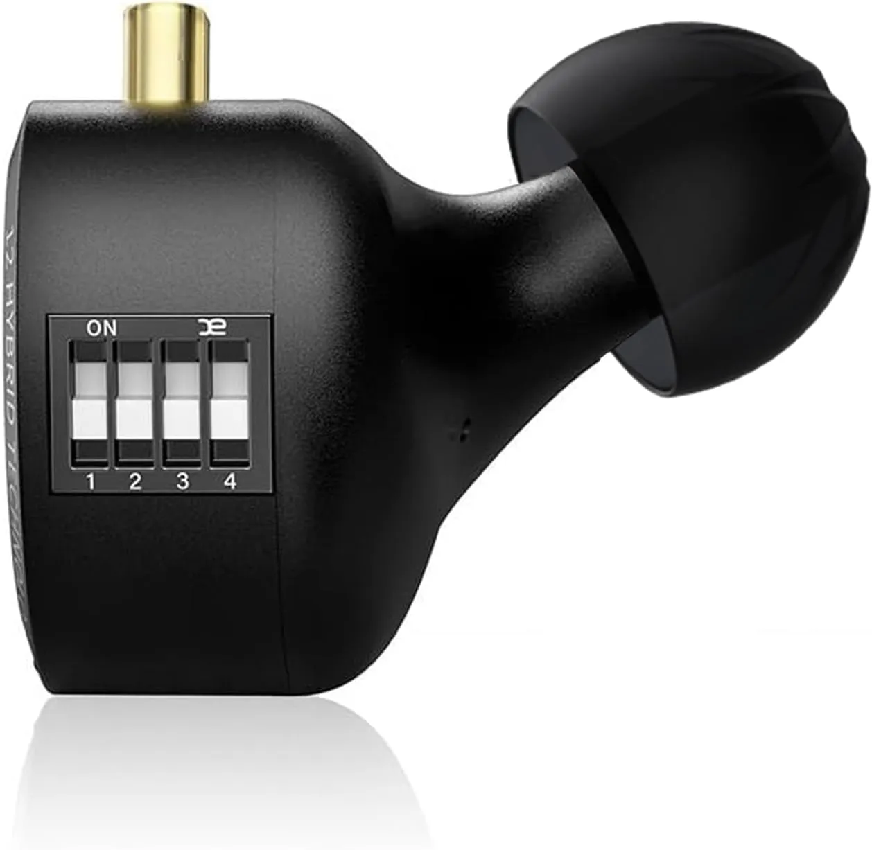 KZ ZS12 PRO X in Ear Monitor IEM for Gaming Headphones,1DD 5BA Hybrid Wired Earbuds,KZ Earphones,Best in Ear Headphones with 2PIN Cable for Audiophile (Dark Black,Tunable Version, with Microphone)
