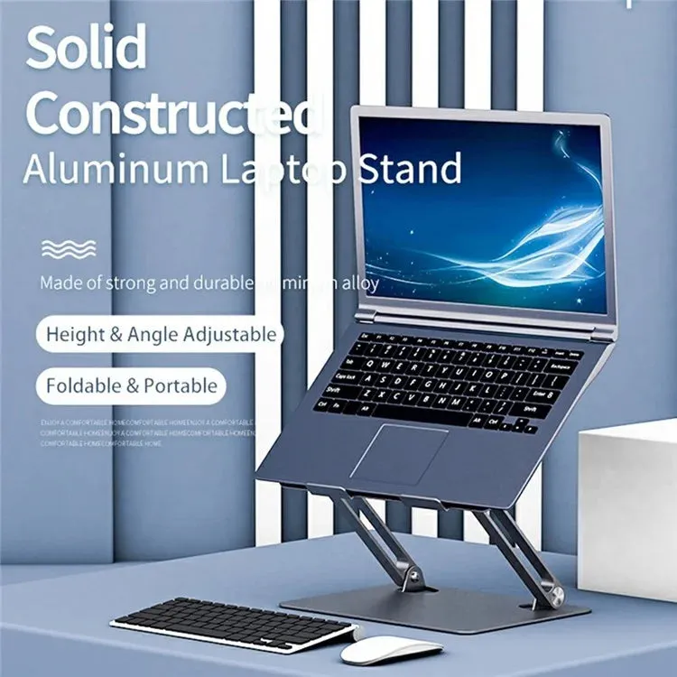 L303 Aluminum Alloy Adjustable Tablet Stand for Devices Up To 17.3 Inch Foldable Cooling Laptop Riser