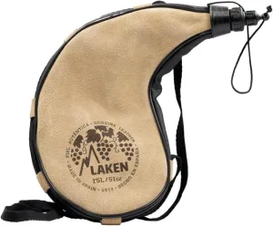 Laken Spanish Bota Bag Leather Canteen Pouch for Wine and Water - Wine Skin Bag with Strap for Travel, Camping, Hiking | Kidney Shape - 1.5 Liter