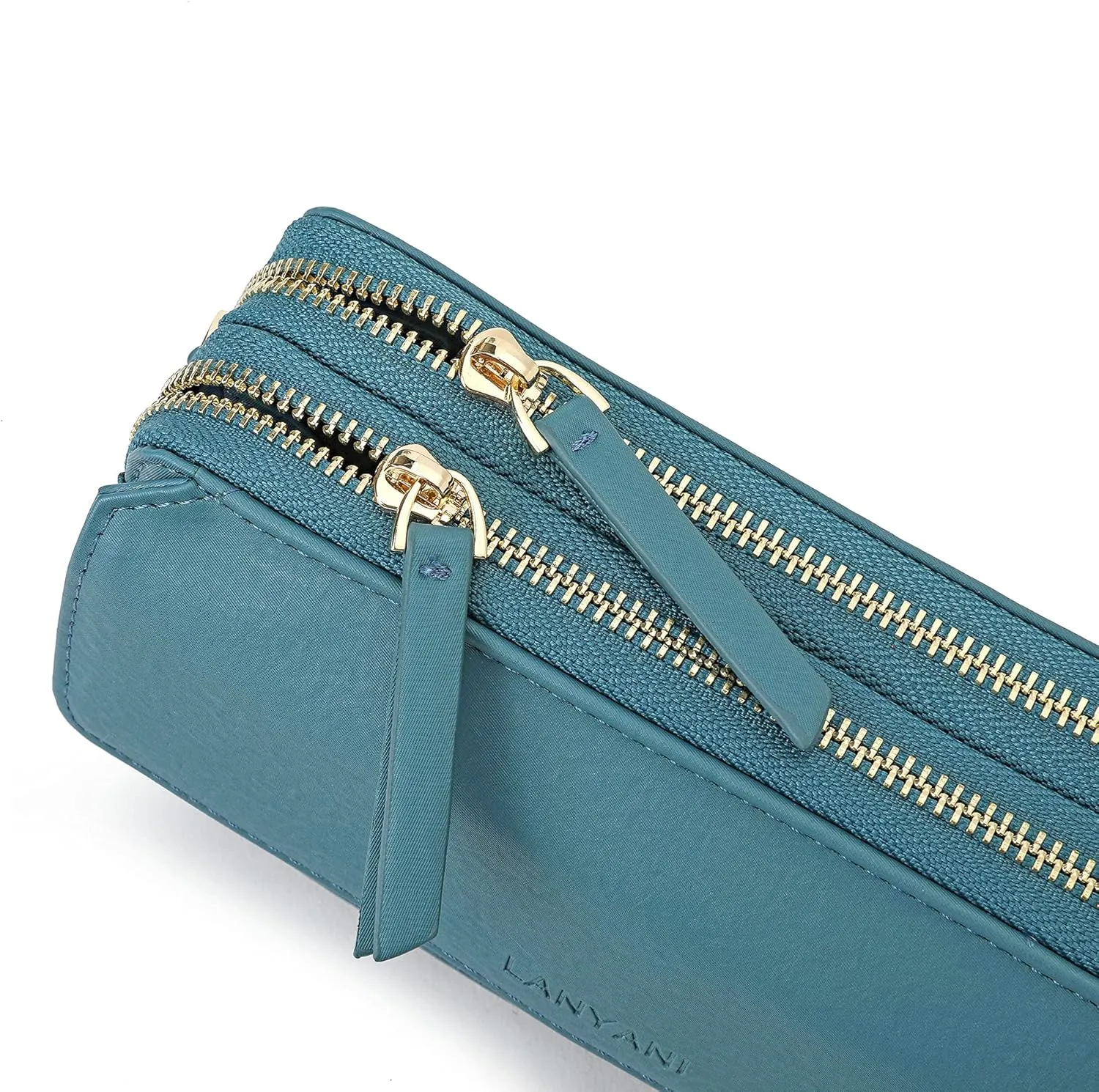 Lanyani RFID Crossbody Wallet Wristlet Purse with Phone Pocket For Women Vegan Leather