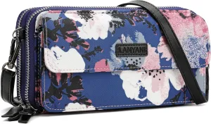 Lanyani RFID Crossbody Wallet Wristlet Purse with Phone Pocket For Women Vegan Leather