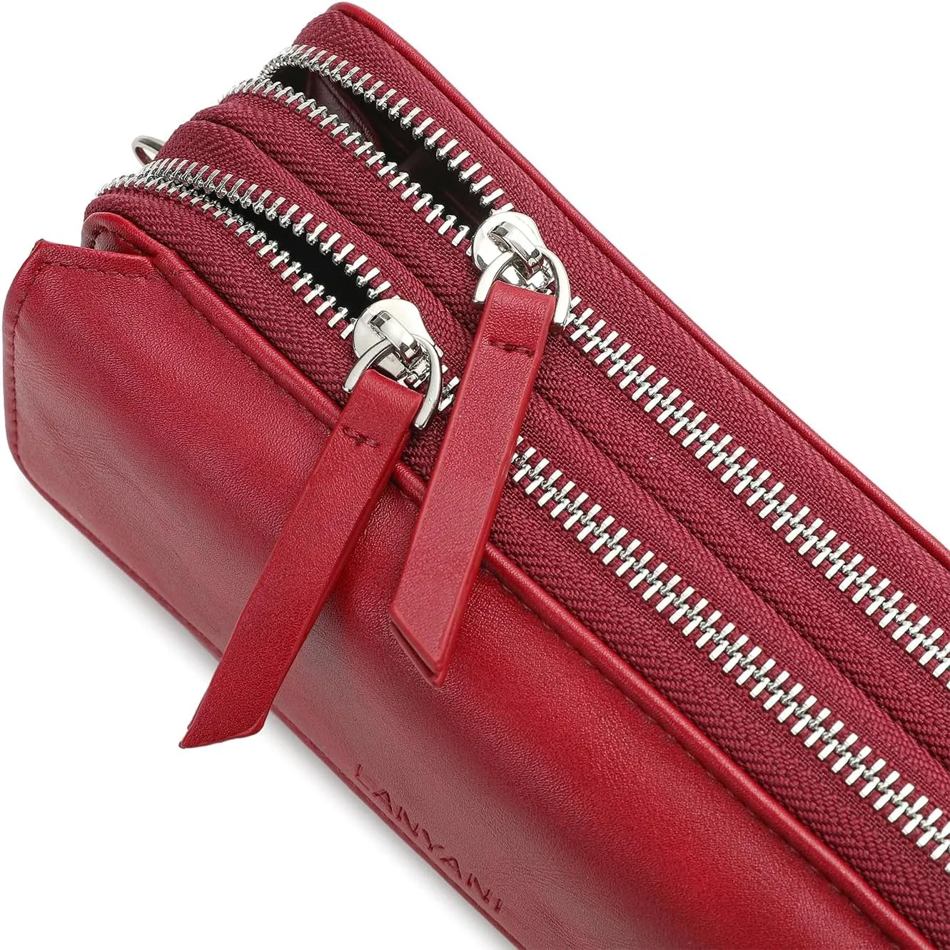 Lanyani RFID Crossbody Wallet Wristlet Purse with Phone Pocket For Women Vegan Leather