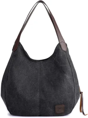 Large Canvas Tote Bag For Women Work With Pocket Summer Purses for Women