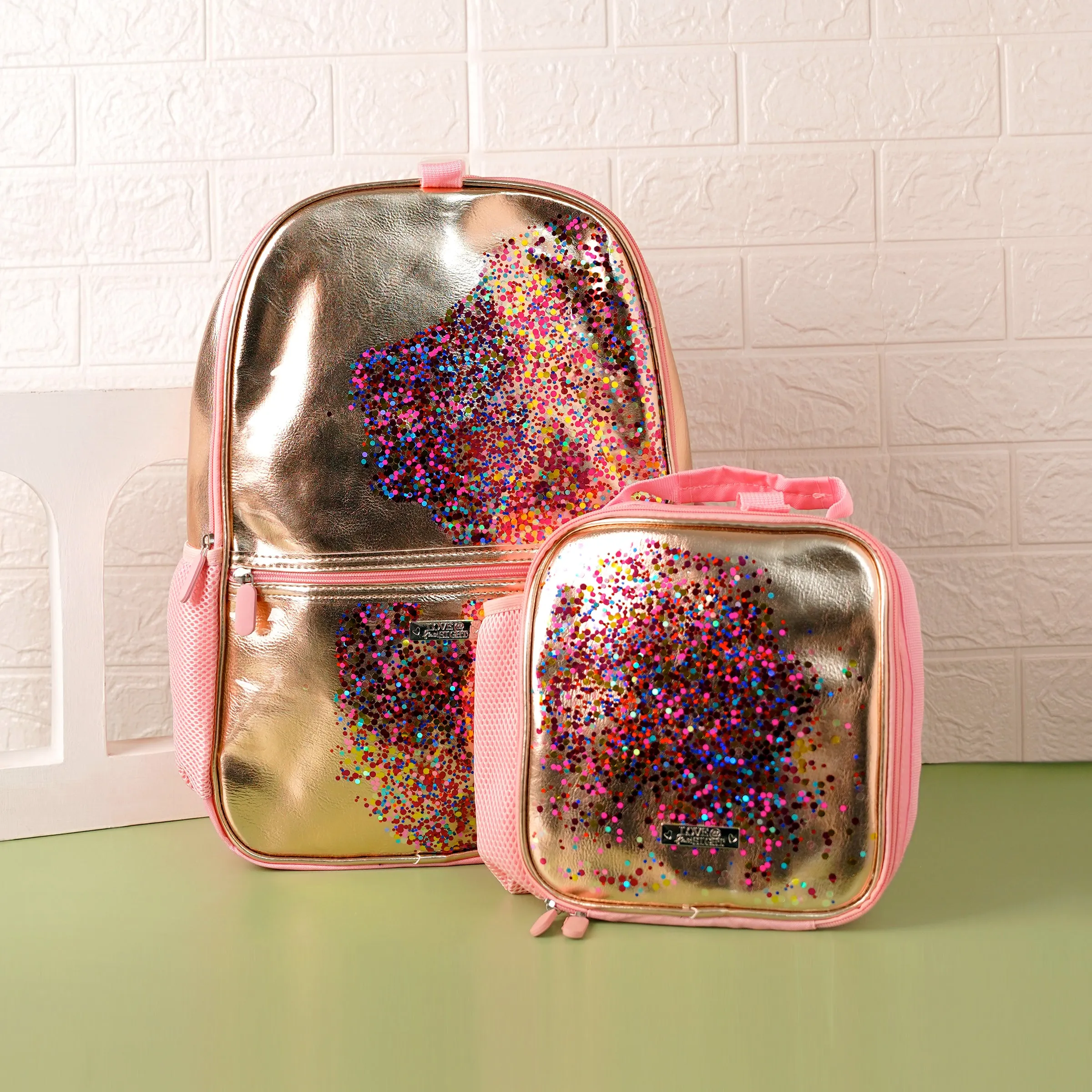 Large Capacity Pu Leather Bag with Lunch Bag