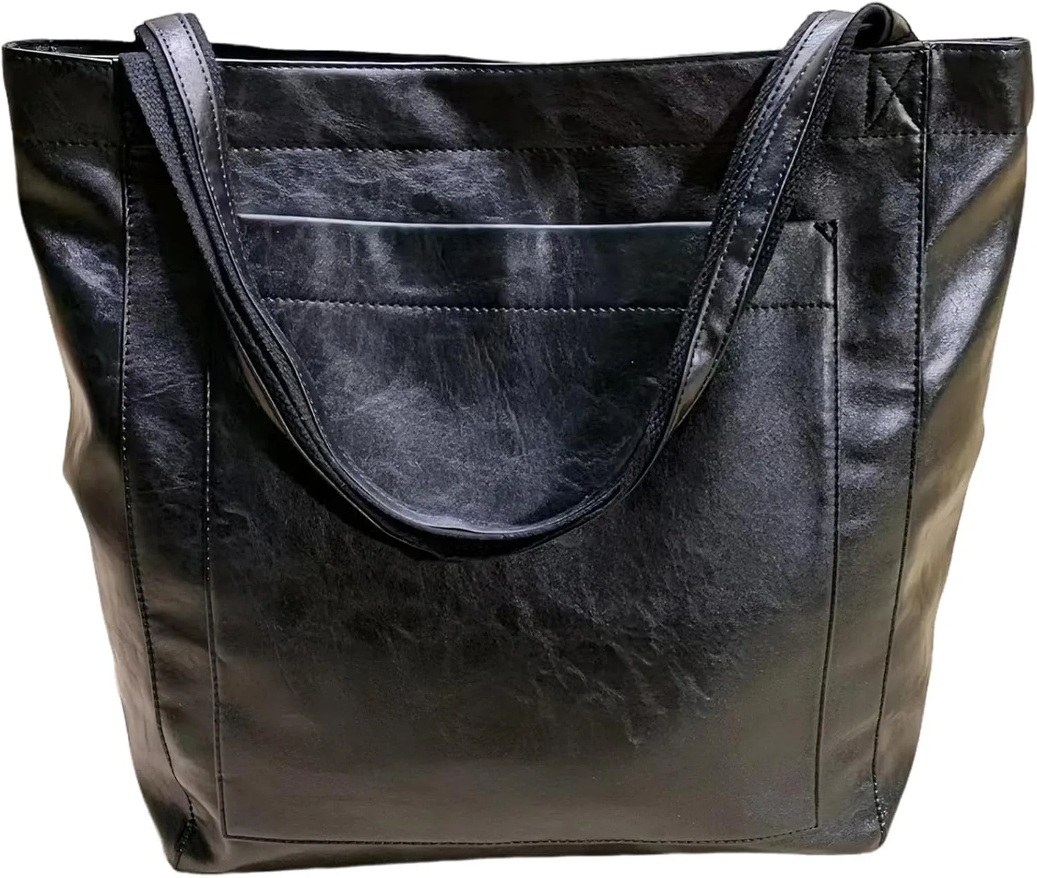 Large Capacity Vintage Leather Tote Bag for Women Purses and Ladies Shoudler Handbags Casual Travel Bag
