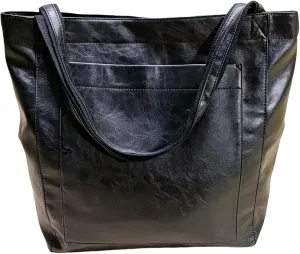 Large Capacity Vintage Leather Tote Bag for Women Purses and Ladies Shoudler Handbags Casual Travel Bag