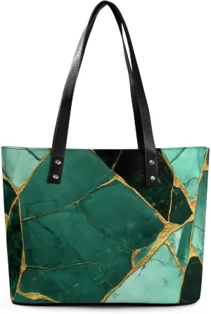 Large Leather Tote Bag Travel Work Daily Essentials Handbag For Women Men