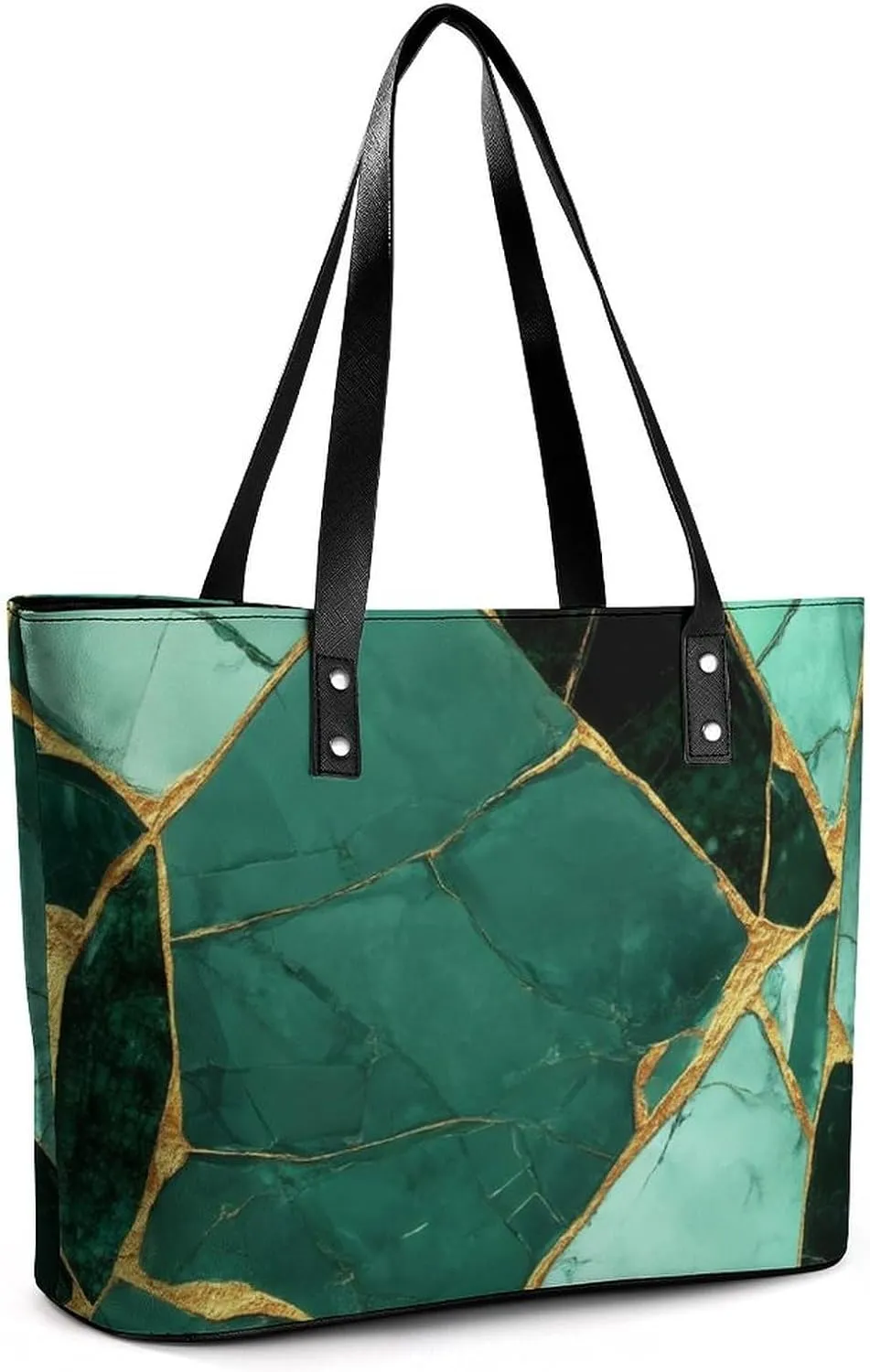 Large Leather Tote Bag Travel Work Daily Essentials Handbag For Women Men