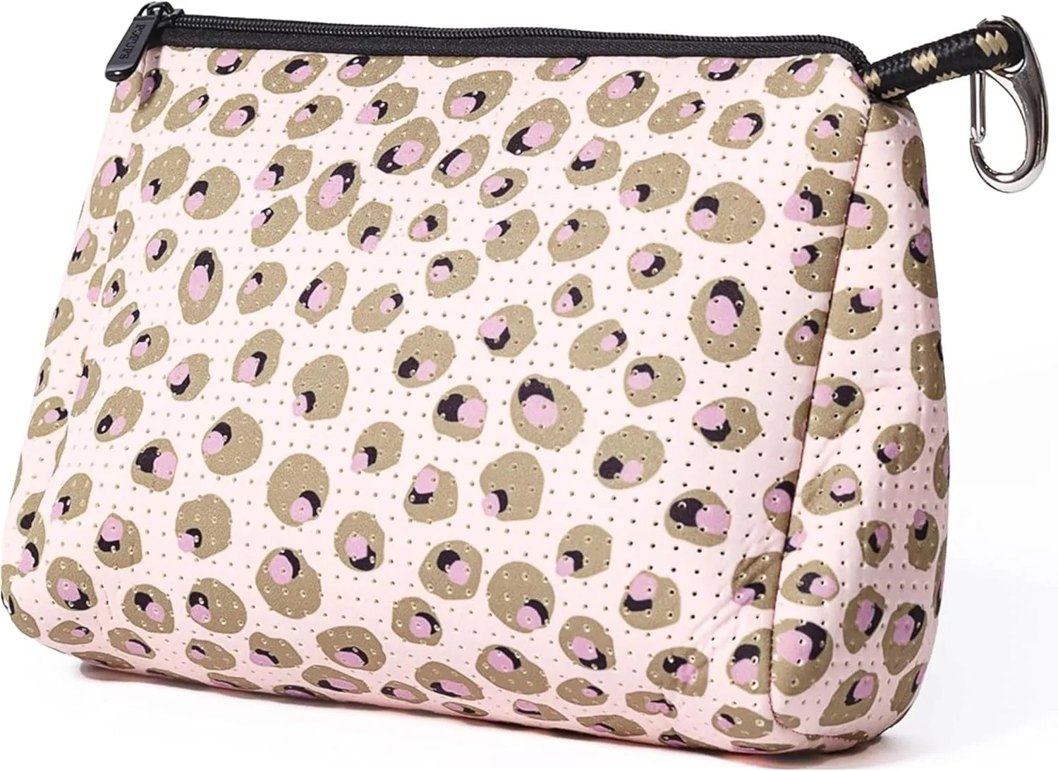 Large Makeup Bag with Zipper - Waterproof Neoprene Cosmetic Bag 7.7 x 10.75 x 5 inches