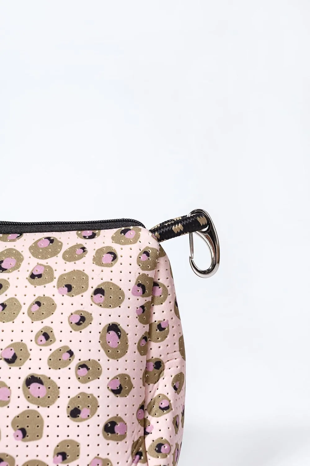Large Makeup Bag with Zipper - Waterproof Neoprene Cosmetic Bag 7.7 x 10.75 x 5 inches