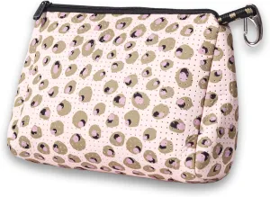 Large Makeup Bag with Zipper - Waterproof Neoprene Cosmetic Bag 7.7 x 10.75 x 5 inches