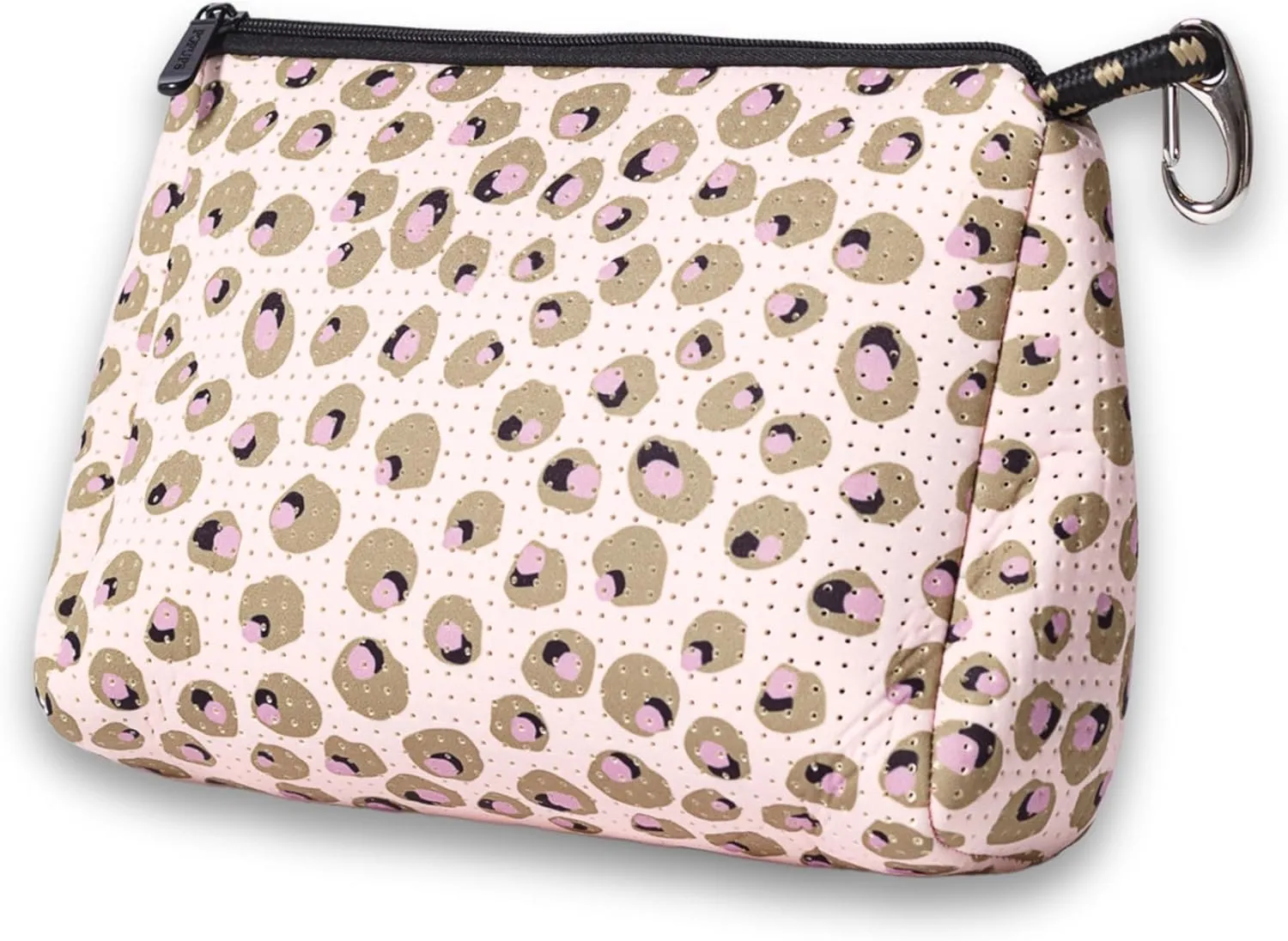 Large Makeup Bag with Zipper - Waterproof Neoprene Cosmetic Bag 7.7 x 10.75 x 5 inches