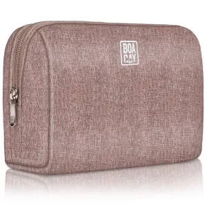 Large Minimalist Cosmetic Pouch - Coffee with Milk Brown
