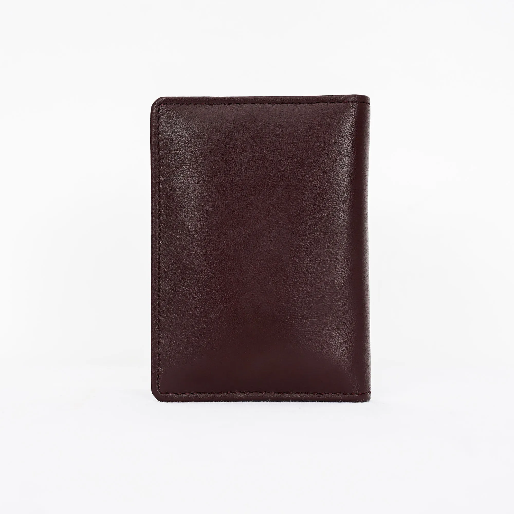 Leather Card Holder - Burgundy