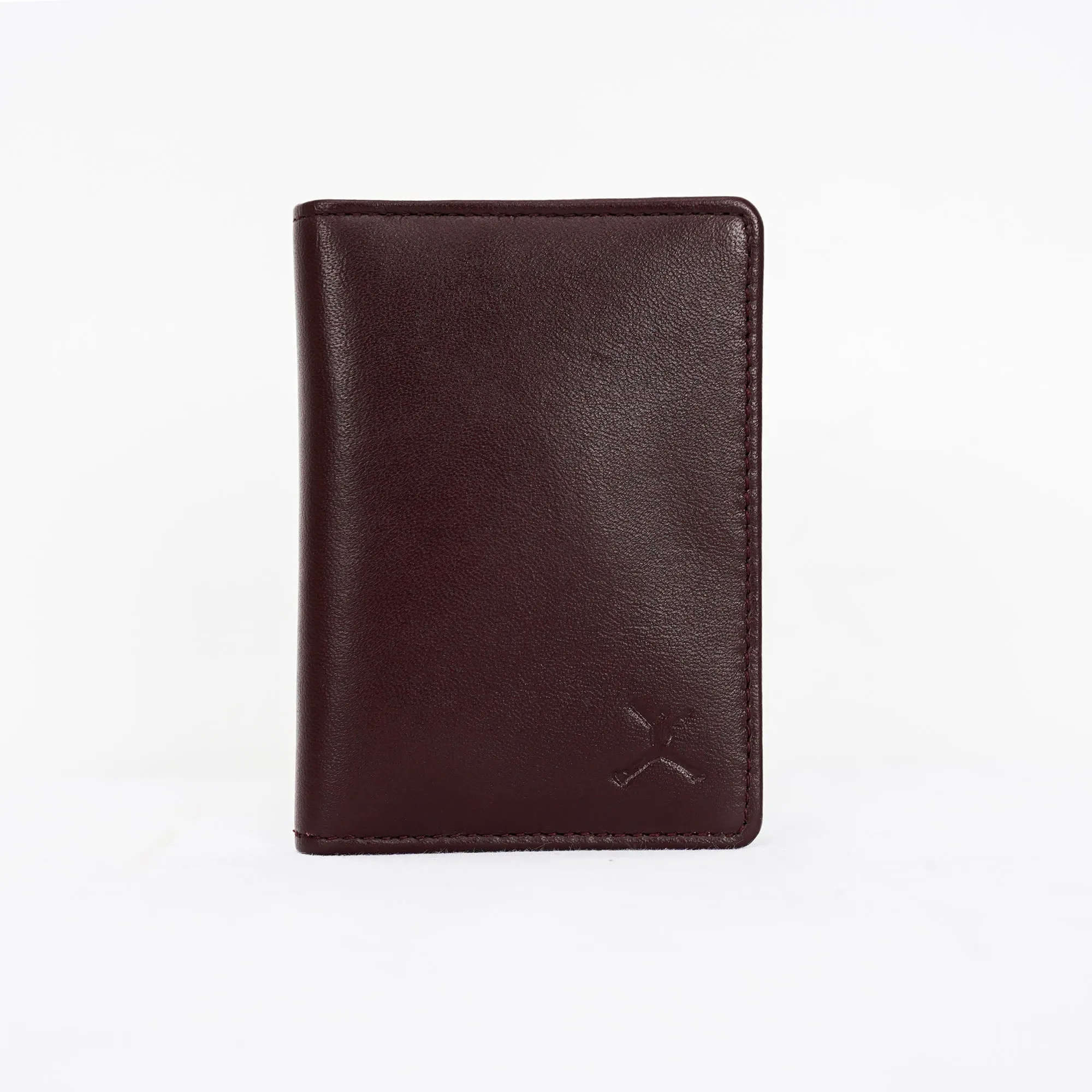 Leather Card Holder - Burgundy