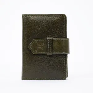 Leather Card Holder - Reseda Green