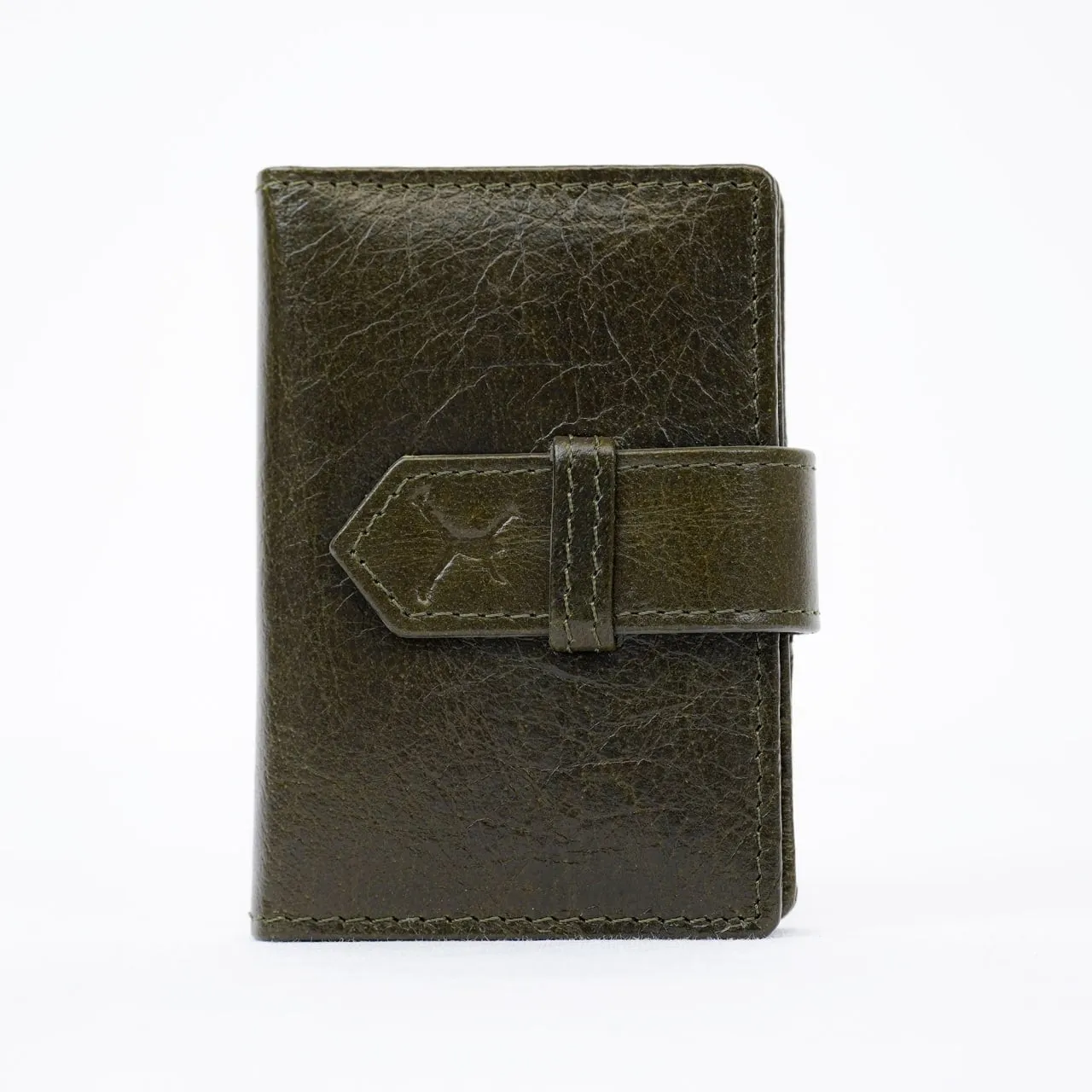 Leather Card Holder - Reseda Green