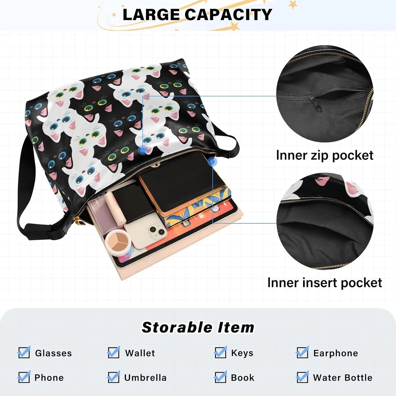 Leather Crossbody Bag & Purse - Women's Tote & Shoulder Bag