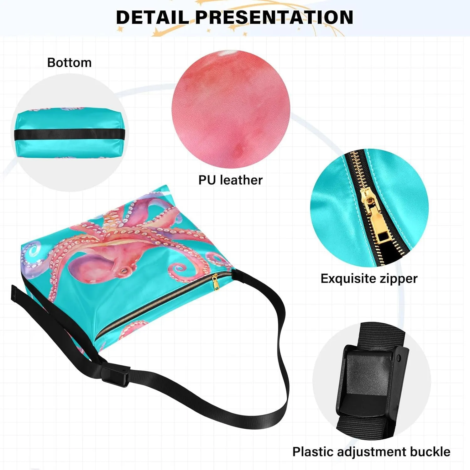 Leather Crossbody Bag for Women,Leather Crossbody Purse Leather Tote Bag Lady Shoulder Bag