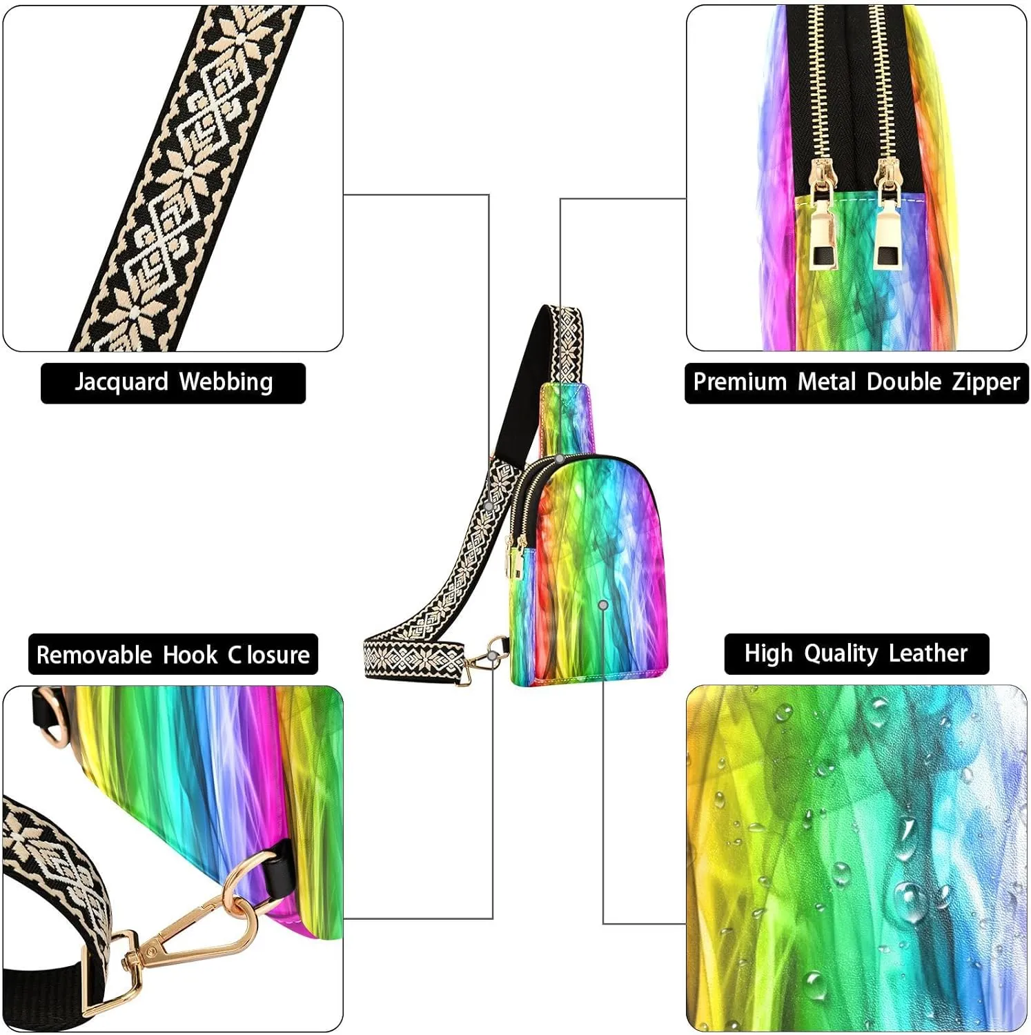 Leather Crossbody Bag for Women,Leather Crossbody Purse Leather Tote Bag Lady Shoulder Bag