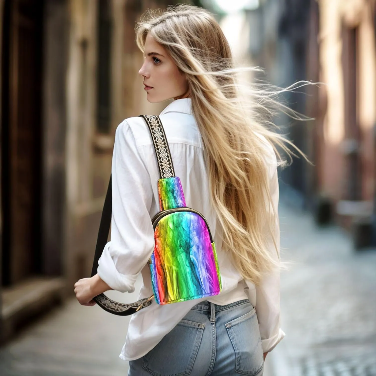 Leather Crossbody Bag for Women,Leather Crossbody Purse Leather Tote Bag Lady Shoulder Bag