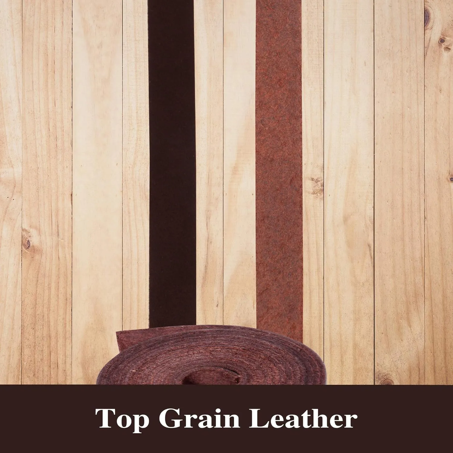 Leather Strap - Full Grain Buffalo Leather Strips for Crafts – Brown Leather Straps Ideal for Arts and Crafts, Tooling, Jewelry, DIY Home Decor, & More - Durable Tooling Leather Strip (0.5" x 60")
