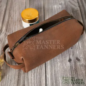 Leather Toiletry Bag - Perfect Companion for Travel and Grooming