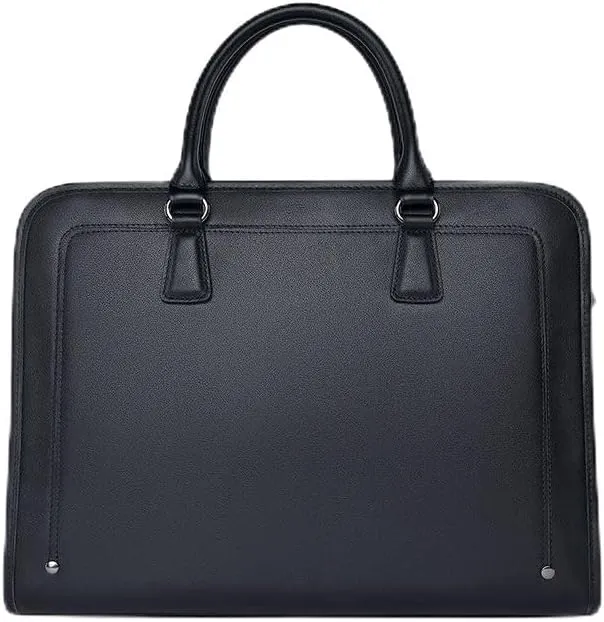 Leather Top Layer Cowhide Briefcase Shoulder Laptop Business Bag for Men