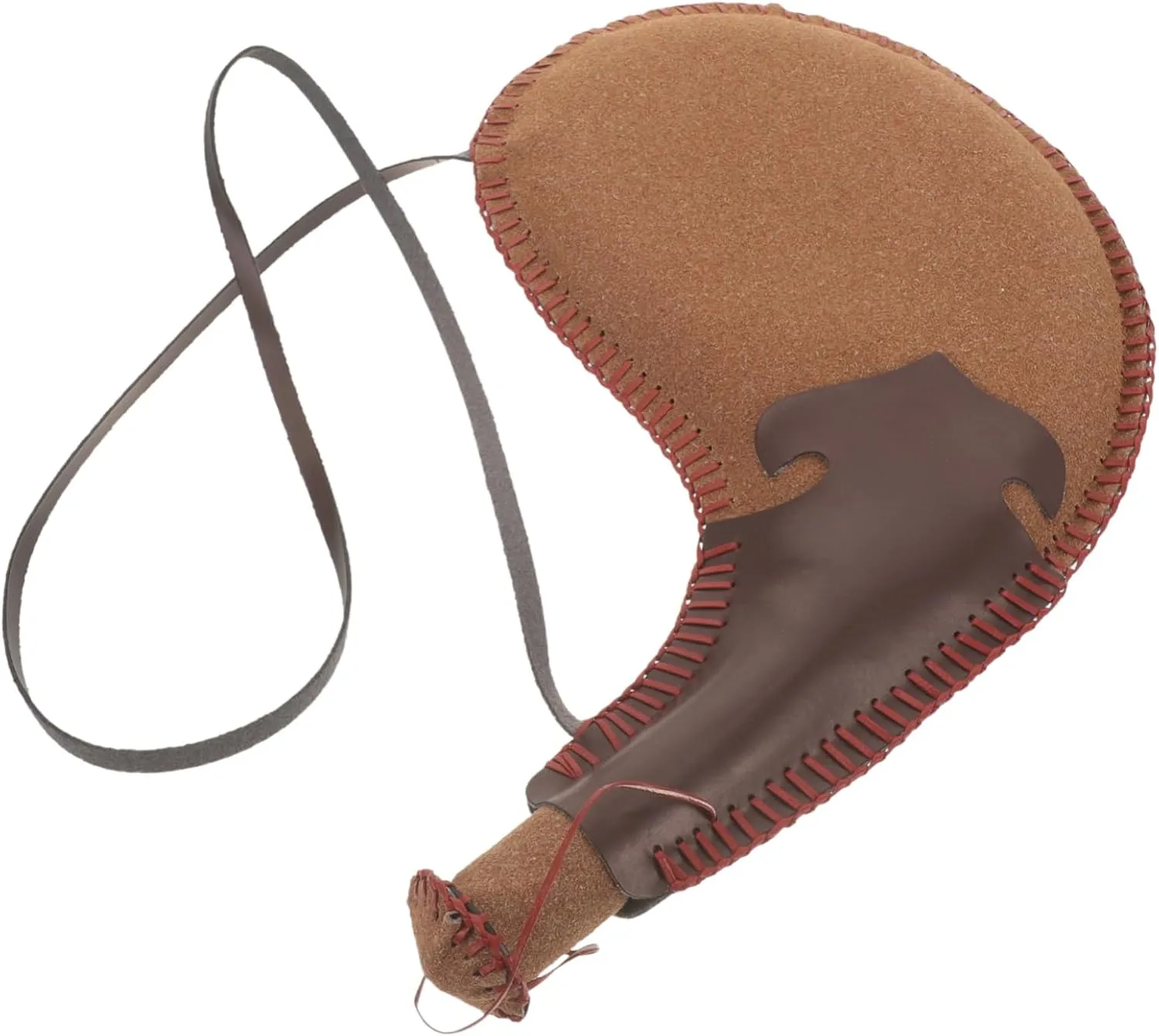 Leather Water Bag Wear-resistant Wine Bota Portable Wine Storage Elegant Design Dark Brown