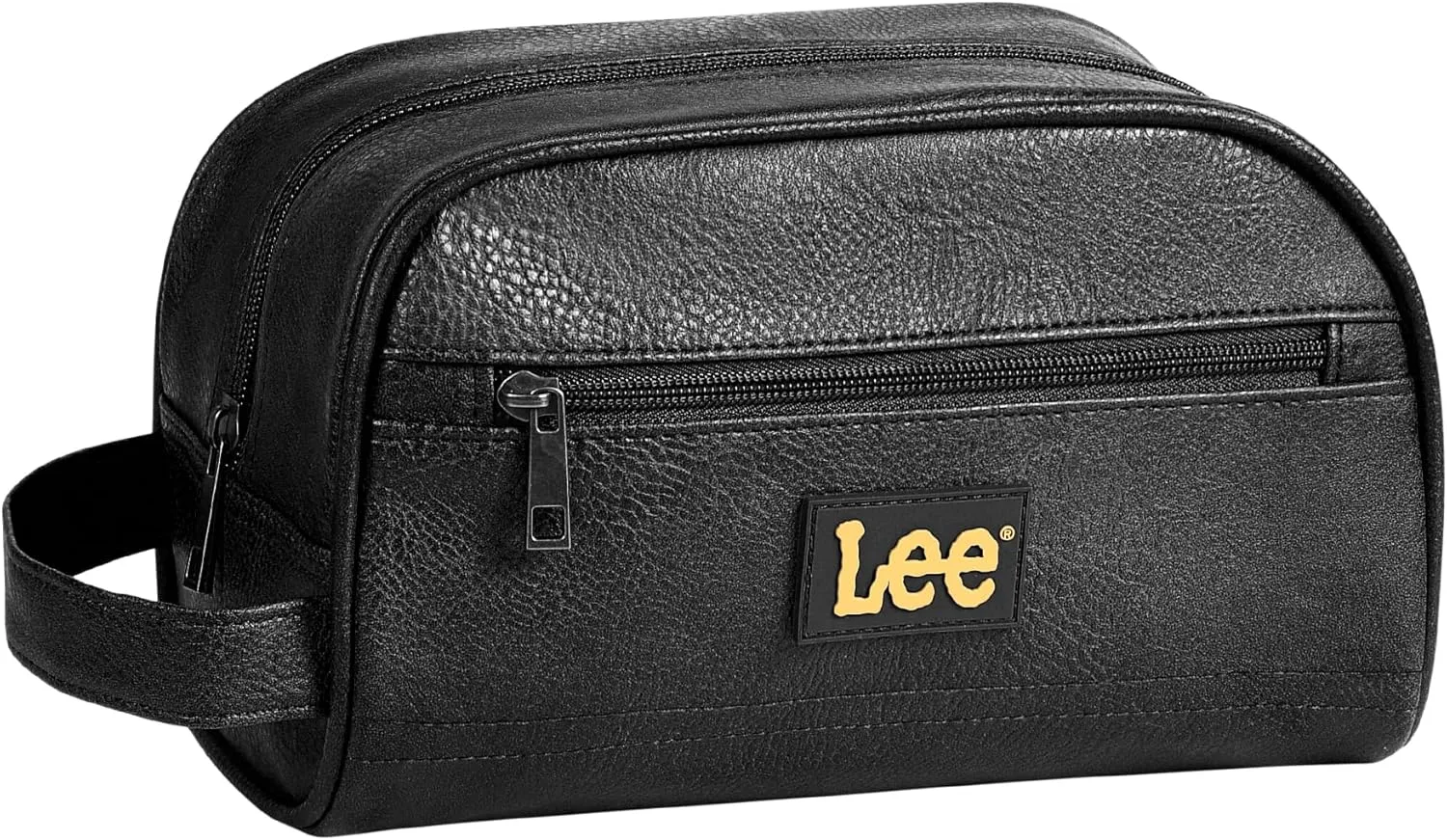 Lee Toiletry Bag for Men, PU Leather Travel Dopp Kit, Water-Resistant Men's Shaving Kit Bathroom Organizer, Gifts for Men