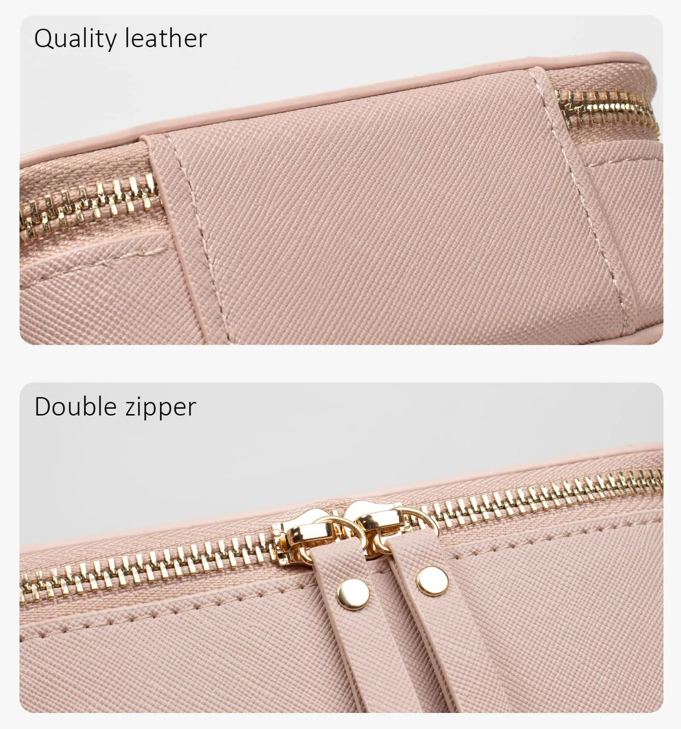 LETGO Clear Makeup Bags Set - TSA Approved Toiletry Bag with Handle Large Opening, Clear Toiletry Bags Case Pouch for Traveling Travel Car Orangizer Storage Essentials (Mini Large Nude)